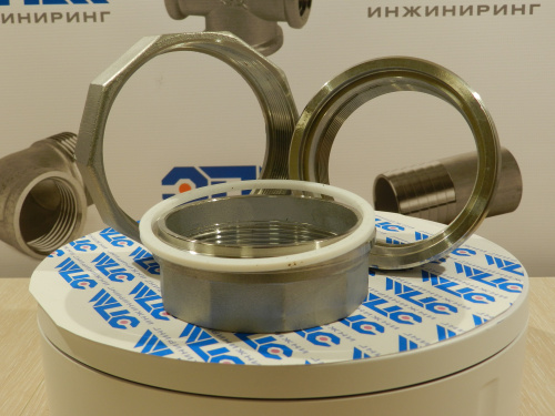 Американка нержавеющая Вр/Вр Ду 100 (4", 114,3 мм) AISI 304 PTFE (прокладка фторопластовая) от компании ООО "ЭПМ-Инжиниринг"
